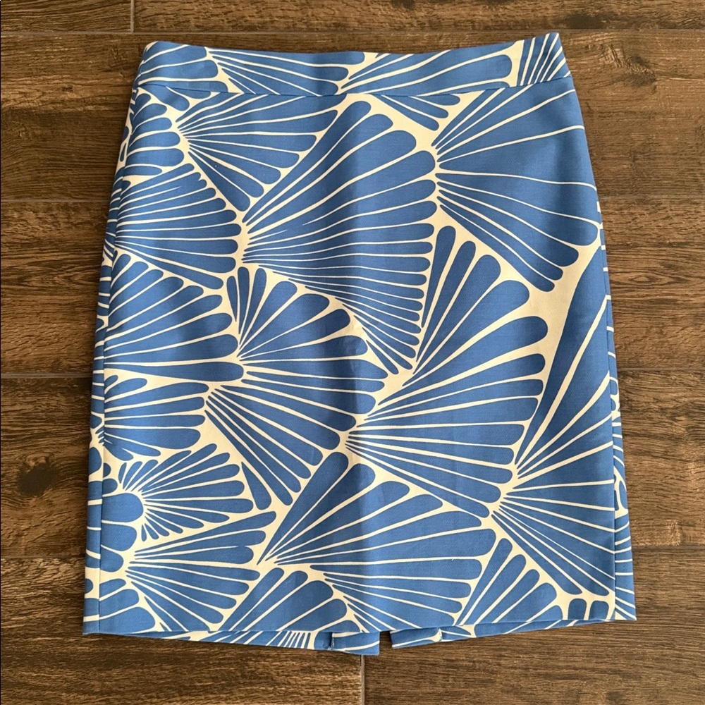 J.Crew No. 2 Pencil Skirt in Fanfare Blue